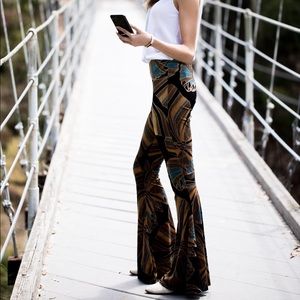 Free People Velvet Bell-bottom Pants